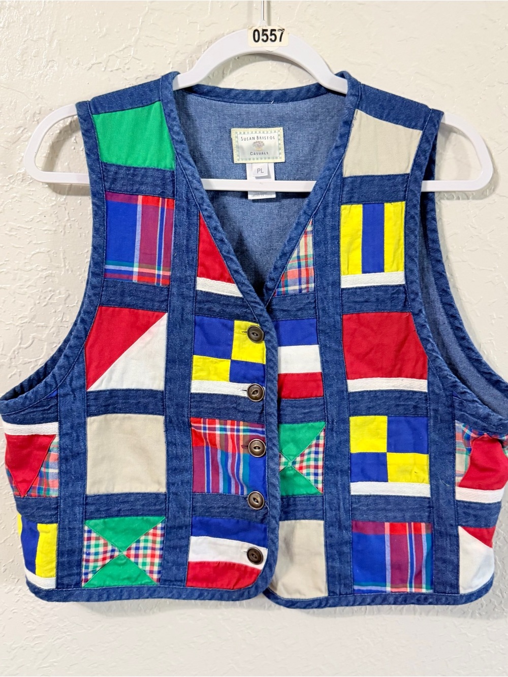 Susan Bristol Multicolor Patchwork Quilted Size PL